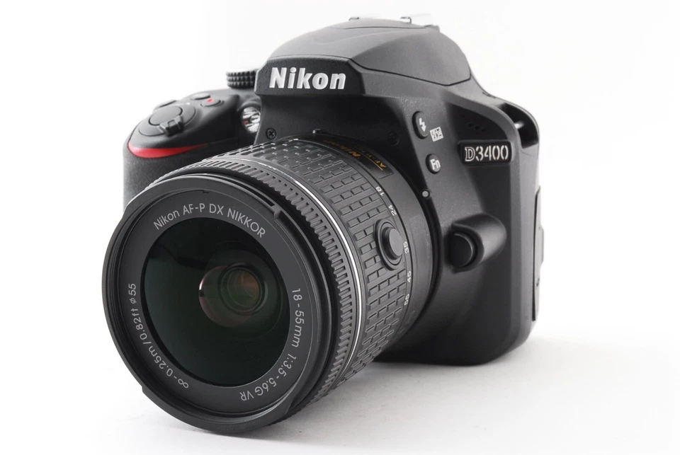 Nikon D3400 24,2MP DSLR Camera - Black (Kit with 18-55mm f/3.5-5.6G VR Lens) - Image 1 of 1