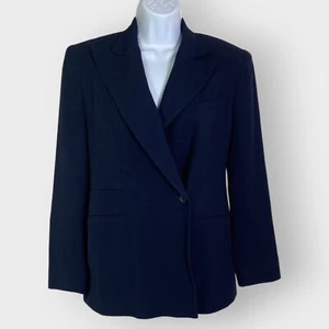 Vtg Ralph Lauren Womens Blazer | 2P | Navy Blue | USA | Preppy Old Money - Picture 1 of 14