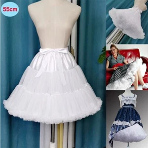 Women Petticoat 50s Vintage Tutu Skirt Tulle Short Lolita Rockabilly Underskirt - Picture 1 of 24