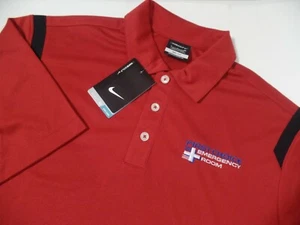 NWT Nike Dri-Fit FIRST CHOICE EMERGENCY ROOM Polo Red Shirt Men's sz Small - Picture 1 of 11
