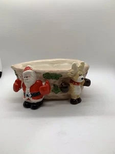 Plato de Navidad de Papá Noel y renos de House of Lloyds 1996 - Imagen 1 de 3