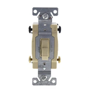 Eaton Ivory COMMERCIAL Toggle Wall Light Switches 4Way 15A 120/277V Bulk CS415V - Picture 1 of 4