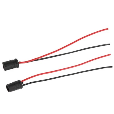 2pcs Bulb Base 12V 30A Black Soft T10 2 LED Light Bulb Sockets W/ Wire✈ - Image 1 of 4