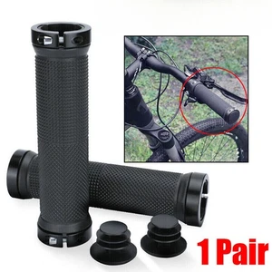 Ergonomic Rubber Bicycle Handlebar MTB Mountain Bike Grips Cycling Lock-On Ends - Picture 1 of 8