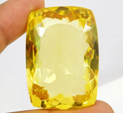 229 Ct CERTIFIED Natural Yellow Citrine Cushion Cut Brazilian Loose Gemstone - Image 1 of 4