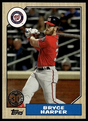 2017 Topps Update #US87-1 Bryce Harper 1987 Topps Baseball 30th Anniversary - Image 1 of 2