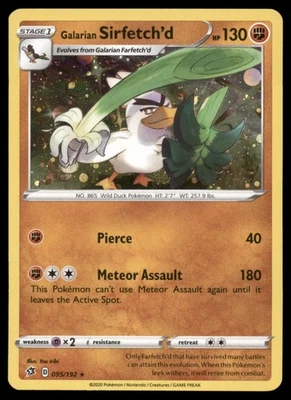 Galarian Sirfetch'd (Cosmos Holo) 095/192 Holo Near Mint NM - Image 1 of 2