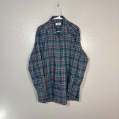 Eton Shirt Mens 18 46 Multi Color Plaid York Contemporary Cotton Dress Shirt - Image 1 of 4