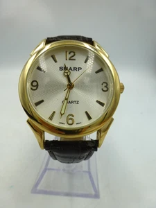 Sharp Quartz Men's Watch, Japan Move., SHP916M, Gold Tone, Round Face, New Batt - Picture 1 of 12