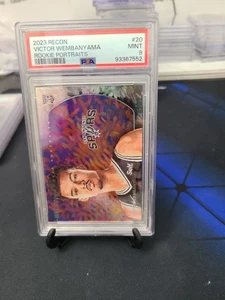 2023 PANINI RECON VICTOR WEMBANYAMA ROOKIE PORTRAITS #20 RC PSA 9 - Picture 1 of 2