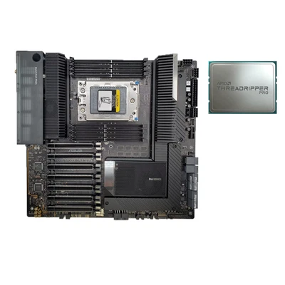 ASUS PRO WS WRX80E-SAGE SE WiFi  E-ATX sWRX8 +AMD Ryzen Threadripper PRO 5975WX - Image 1 of 4