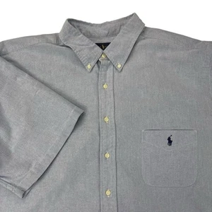 Ralph Lauren Chambray Oxford Shirt 3XB Blue Label Pony Short Sleeve Button Down - Picture 1 of 24