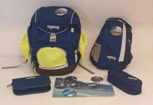 Tolles Ergobag-Set blau mit Polizei- und Space-Kletties - Bild 1 von 7