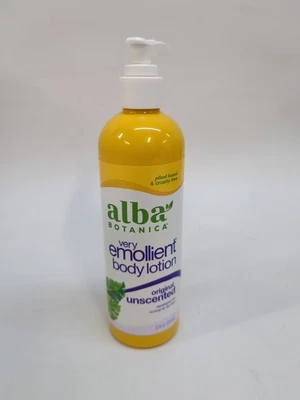 Bomba de loción corporal muy emoliente Alba Botanica piel sensible sin perfume Foto 1 de 4