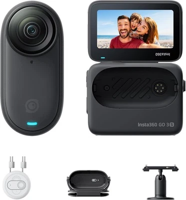 Insta360 GO 3S - 128 GB nero 4K piccola fotocamera vlogging portatile POV vivavoce - Immagine 1 di 4