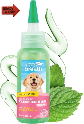 Fresh Breath No Brush Clean Teeth Oral Care Gel for Puppies 2Oz Dent - Image 1 of 4