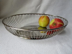 Alessi Kult Brotkorb oder Obstschale Edelstahl Design Inox 18/10 oval gebraucht - Picture 1 of 8