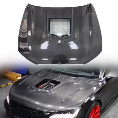 Cubierta del capó del motor delantero de carbono real para Audi A7 S7 RS7 2012-2018 Foto 1 de 4