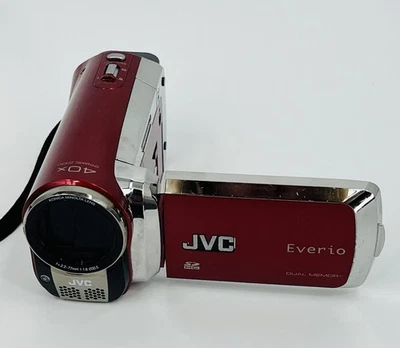 JVC Everio GZ-MS120RU Flash Media Camcorder Red UNTESTED AS-IS - Image 1 of 4