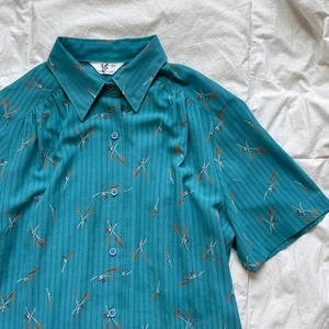 Transparentes gestreiftes geblümtes Hemd geblümt Gr. XL romantisch feminin Cottagecore - Bild 1 von 8