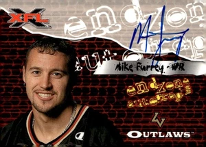 MIKE FURREY 2001 TOPPS XFL ENDZONE AUTÓGRAFO en tarjeta AUTO SP🔥LV OUTLAWS / LEONES - Imagen 1 de 2