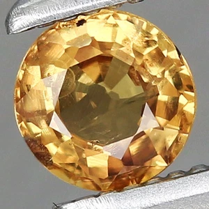 0.28ct t.w 3.8x3.8mm Round Natural Orange Sapphire Songea, Tanzania🍊 - Picture 1 of 4