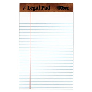 TOPS "The Legal Pad" Ruled Perforated Pads 5 x 8 White 50 Sheets Dozen 7500 - Picture 1 of 7