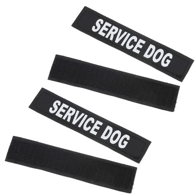 2 Pairs of Dog Vest Patches Removable Black Stickers Reusable Patches for Dog - Image 1 of 4