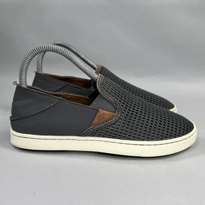 OluKai Pehuea Shoes Women's Size 6.5 Gray Breathable Mesh Slip-On Beach Loafers - Picture 1 of 12