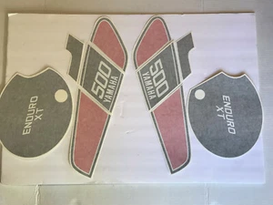 1976 Yamaha XT500C enduro fuel tank decals SET, SIDE PANEL, OEM SPECS, NOS STYLE - Picture 1 of 2