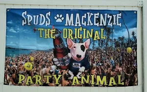 Bu * Lig ** Spuds MacKenzie The Original 3x5 Flag Banner 100D Polyester Brandneu - Bild 1 von 4