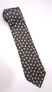 Cravatta uomo PAVONE 100% seta ITALIA lusso designer GEOMETRICA marrone/beige usata in ottime condizioni - Foto 1 di 4