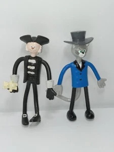 Gatto Pinocchio con Cappello & Medoro Miramax Film 2002 McDonalds Giocattolo Pieghevole Happy Meal - Foto 1 di 5