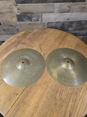 PAR DE PLATILLOS VINTAGE 14" PAISTE 505 Etiqueta Verde Pesados HI HAT. 934g/1138g. paseo. Foto 1 de 4