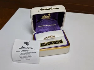 LANDSTROMS ORIGINAL BLACK HILLS ROSE GOLD HEART RING - 10K Custom inscription - Picture 1 of 8