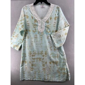 LULLA by BINDVA Coverup Swim Oversize STRAND Kraftin TUNIKA blau hellbraun OS leicht - Bild 1 von 9