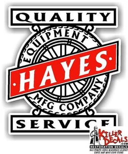 (HAYS-1) 24" HAYES GAS PUMP OIL TANK DECAL   - Picture 1 of 1