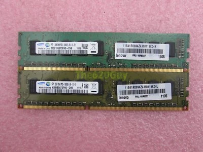 Lenovo 46R6027 4GB 2 x 2GB PC3-10600E DDR3 1333 Workstation Memory Kit Samsung - Image 1 of 2