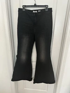 Kancan Signature Jeans Ultra High Rise Extreme Flare Size 31 Black Stretch - Picture 1 of 5