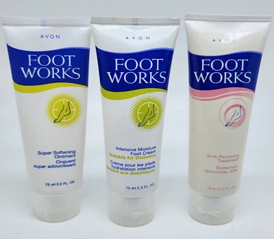 NUEVO Lote Avon Foot Works Crema Hidratante Intensiva para Pies Ungüento Tratamiento AHA Foto 1 de 4