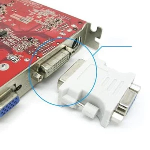 Good 15 Pin VGA Female to 24+1 pin DVI-D Male Adapter Prof✨✨✨ I ... R6D7 X5P9 - Photo 1/9