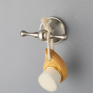 Ganchos dobles para ropa de baño de 4 pulgadas de níquel cepillado gancho de pared de latón multiusos - Imagen 1 de 10