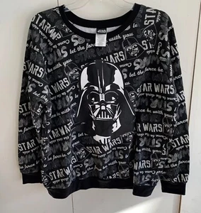 Star Wars Darth Vader Sweatshirt Youth XL (15-17) Black Fleece Like Lining AOP - Picture 1 of 9