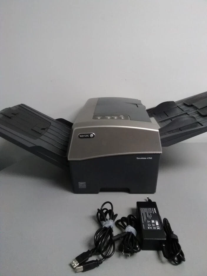Xerox DocuMate 4760 Duplex scanning at 120 images per minute  TESTED AND WORKING - Image 1 of 2