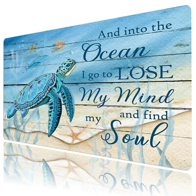 Sea Turtle Mouse Pad Ocean Beach Blue Desk Mat for Keyboard and Mouse Desk Pad - Image 1 of 4