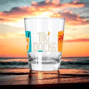 Tiki Docks - Collage/Mosaic Mai Tai Glass - Rocks Glass for Bar - Picture 1 of 3