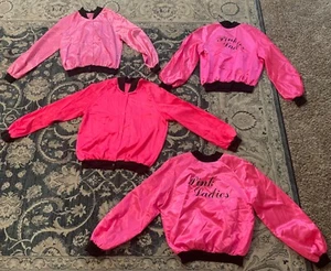 Lot of 4 Grease Pink Ladies Jacket Costume (3) Med. (1) Large Fancy Dress - Picture 1 of 4