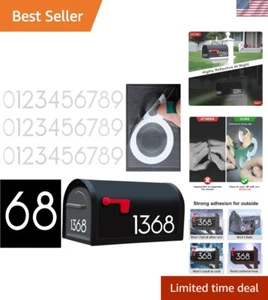 Durable Reflective 1.5 Inch Mailbox Numbers - Complete 3 Set Kit Included - Picture 1 of 8