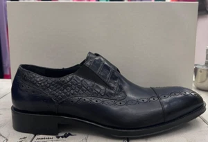 JO GHOST shoes Scarpa Uomo Man pelle blu size EU 42 (sole 31 cm )JGU016 - Picture 1 of 11