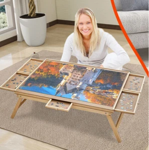 1000-Piece Puzzle Table with 6 Drawers & Cover –Foldable Jigsaw Board for Adults - Picture 1 of 10